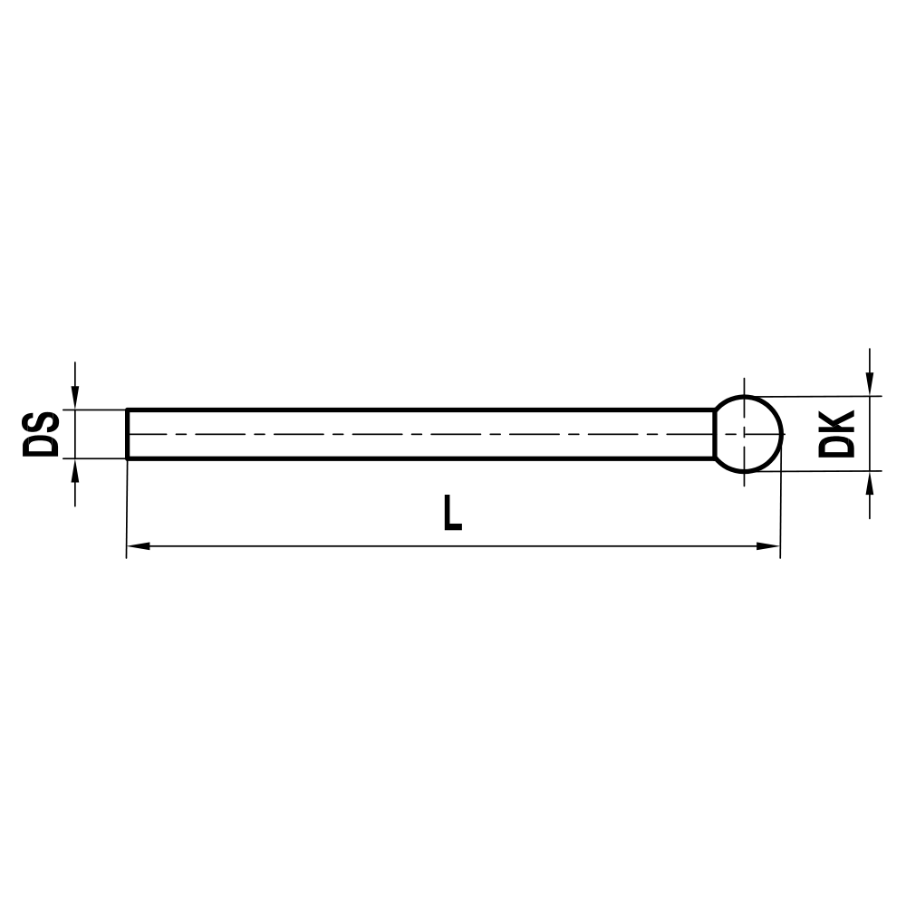 Non-threaded Pin Stylus