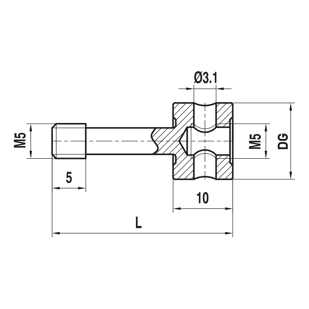 M5 - Special Extension with Thread for Cube