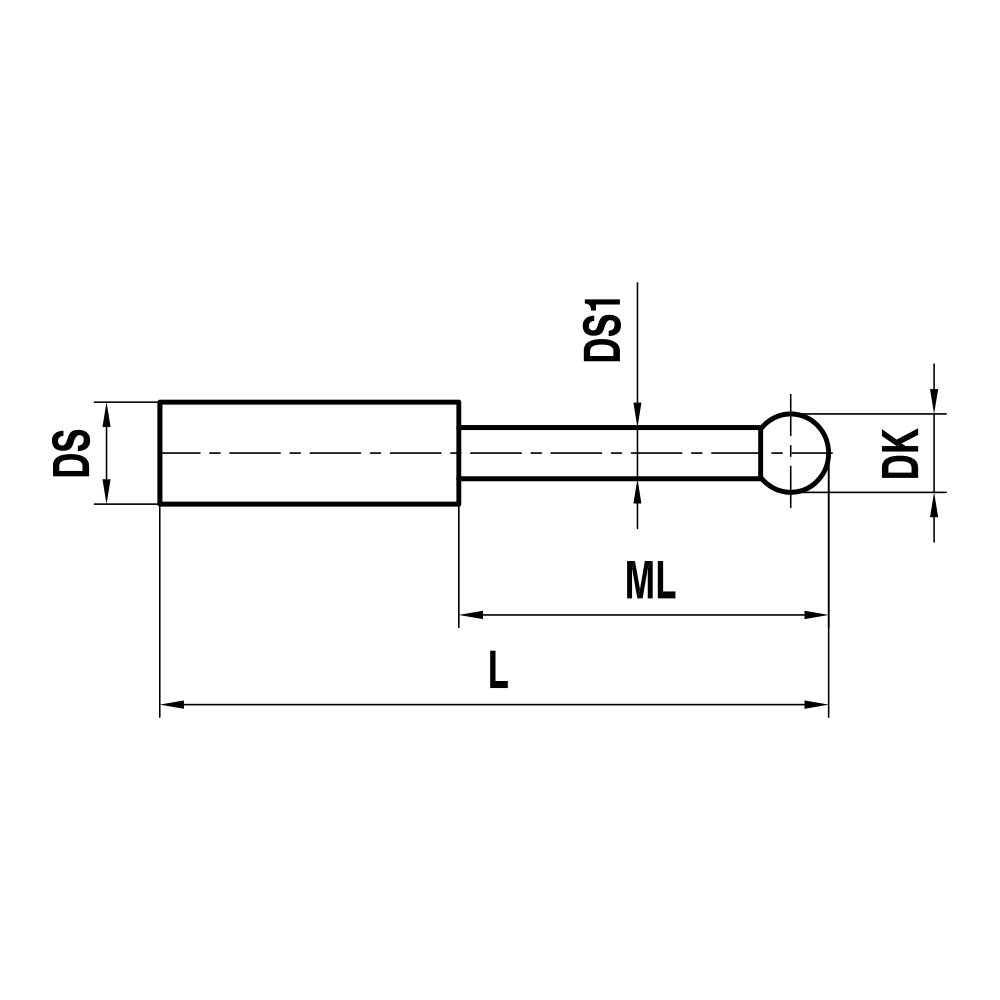 Non-threaded, Stepped-stem Pin Stylus for Star Configurations