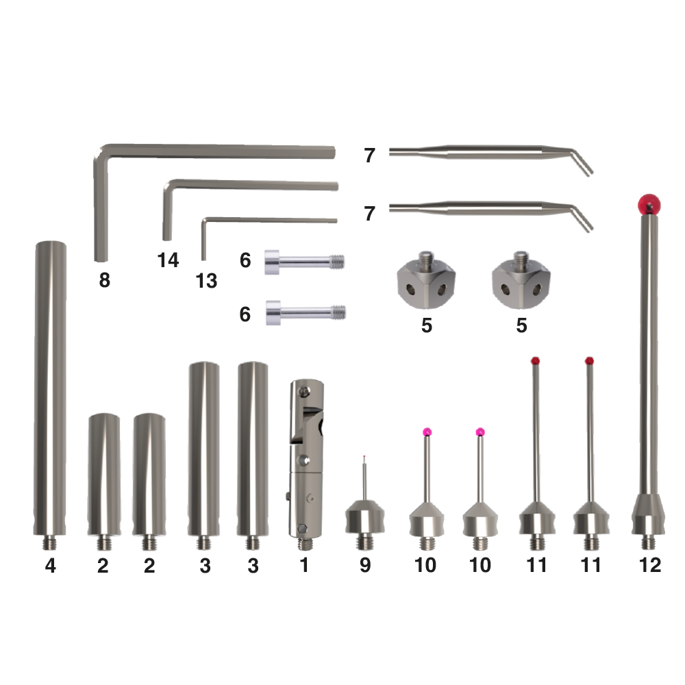 TBM5KIT21 - M5 styli set for Zeiss Vast XT (21 pieces)