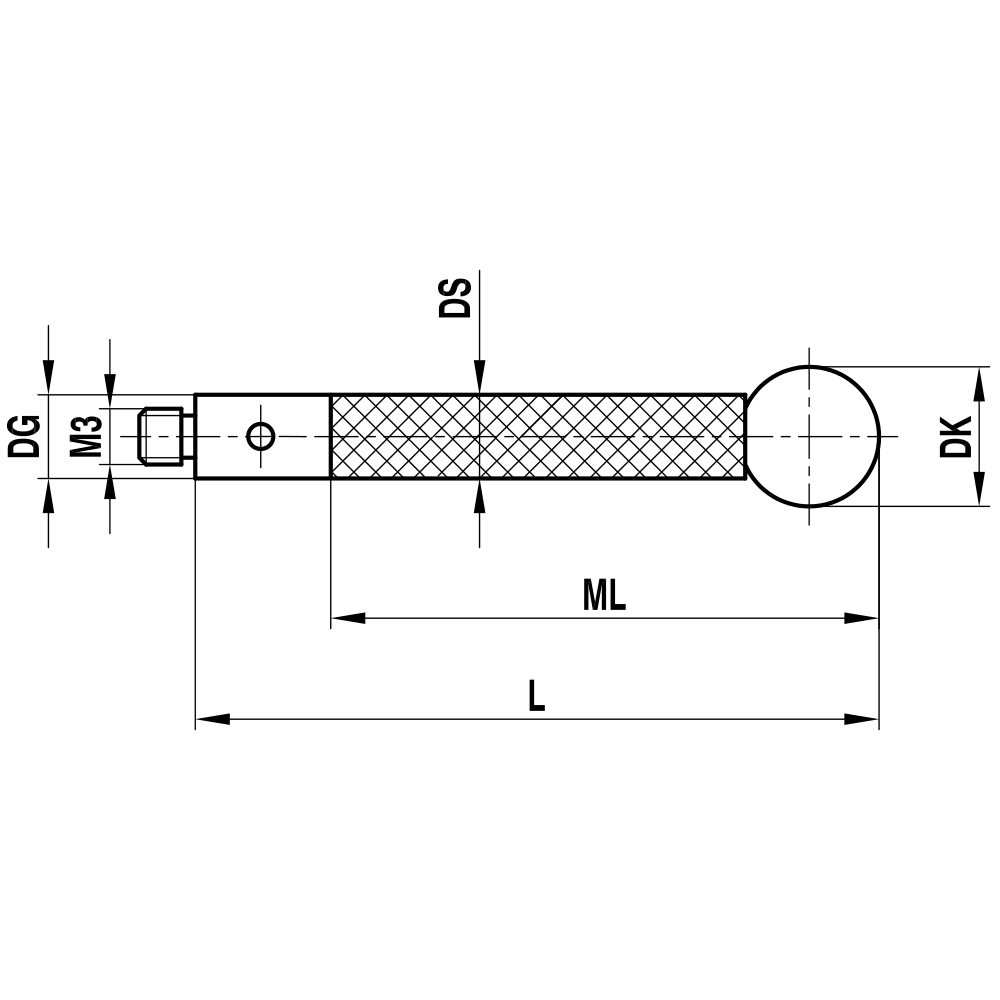 M3 Threaded-stem Scanning Stylus