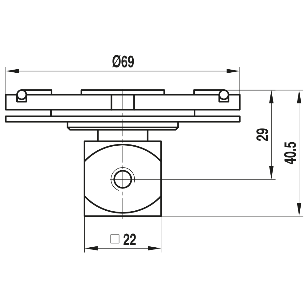 M5 - Adapter Plate for MT Probe Head Prismo (MT) 