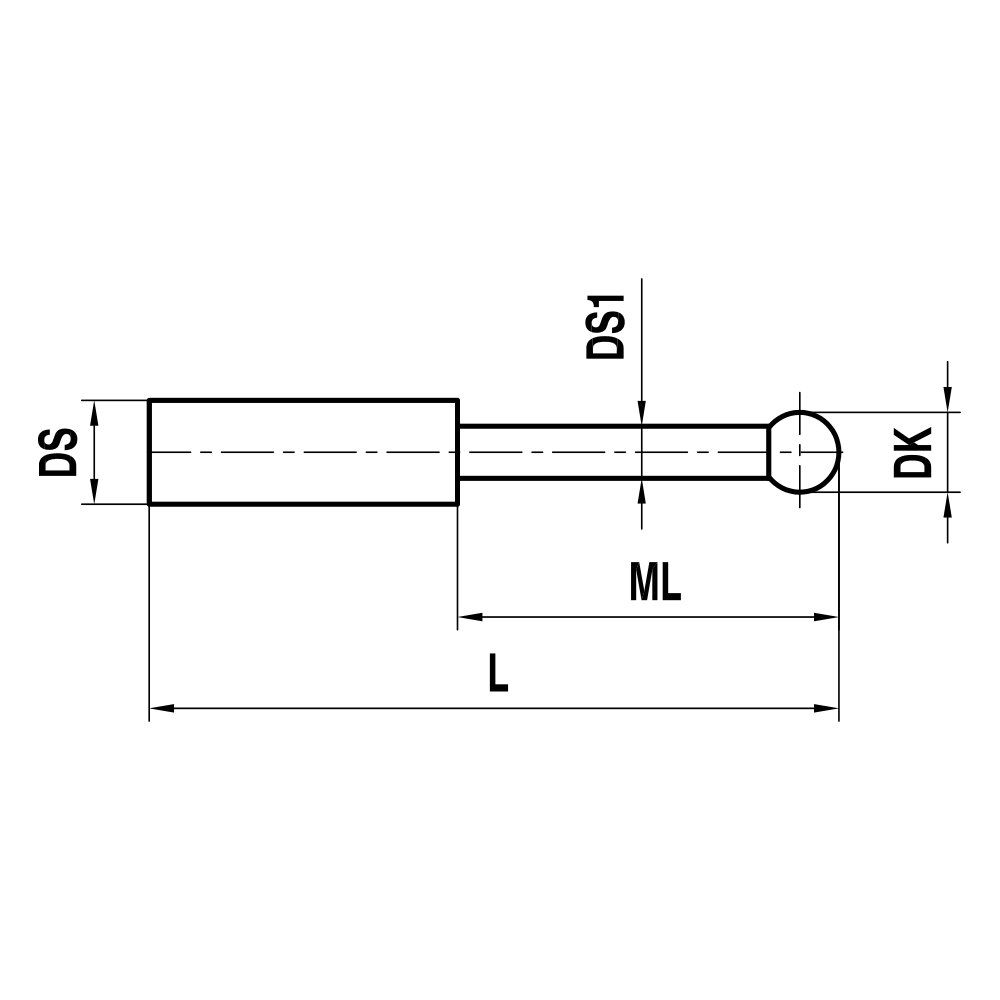 Non-threaded, Stepped-stem Pin Stylus for Star Configurations