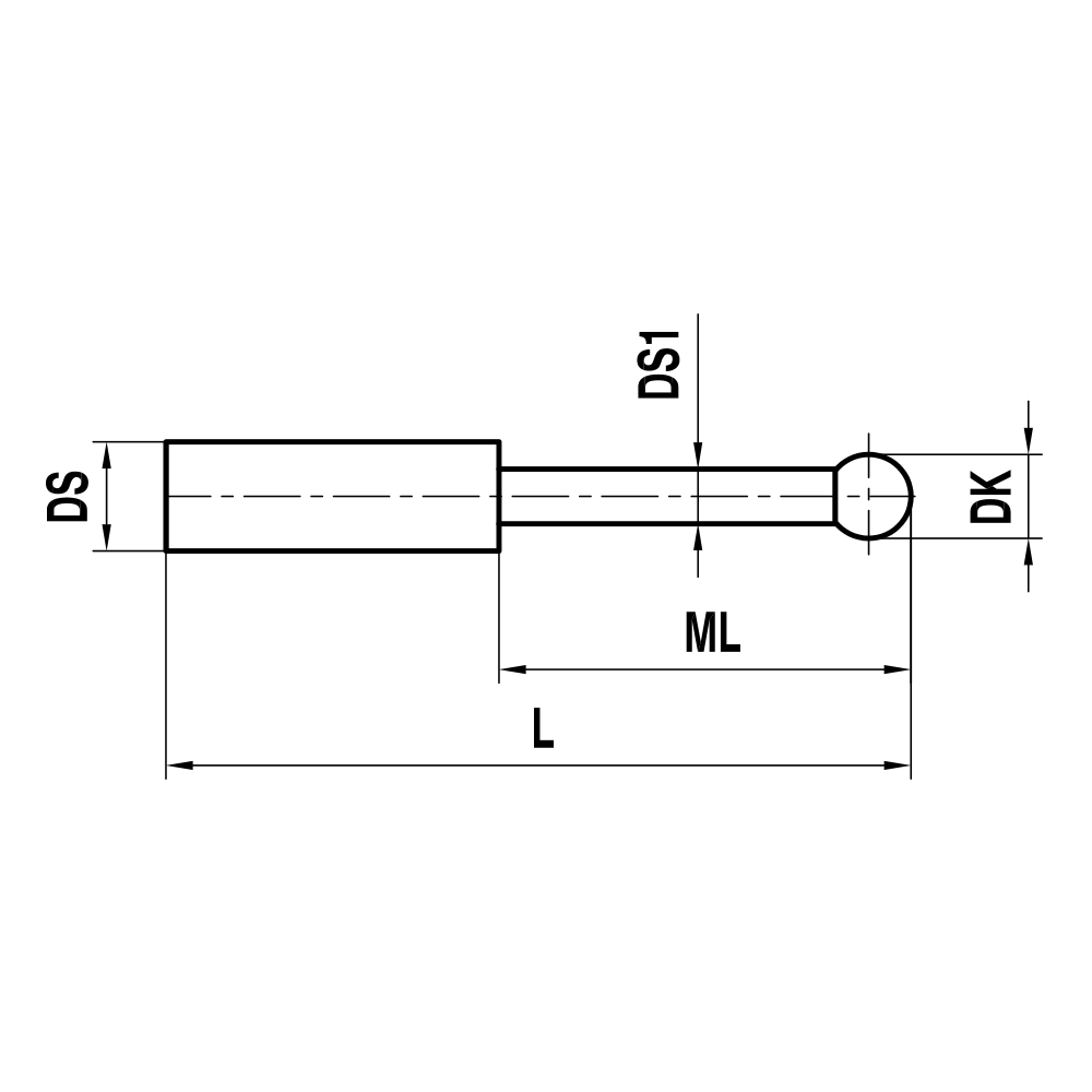 Non-threaded, Stepped-stem Pin Stylus for Star Configurations