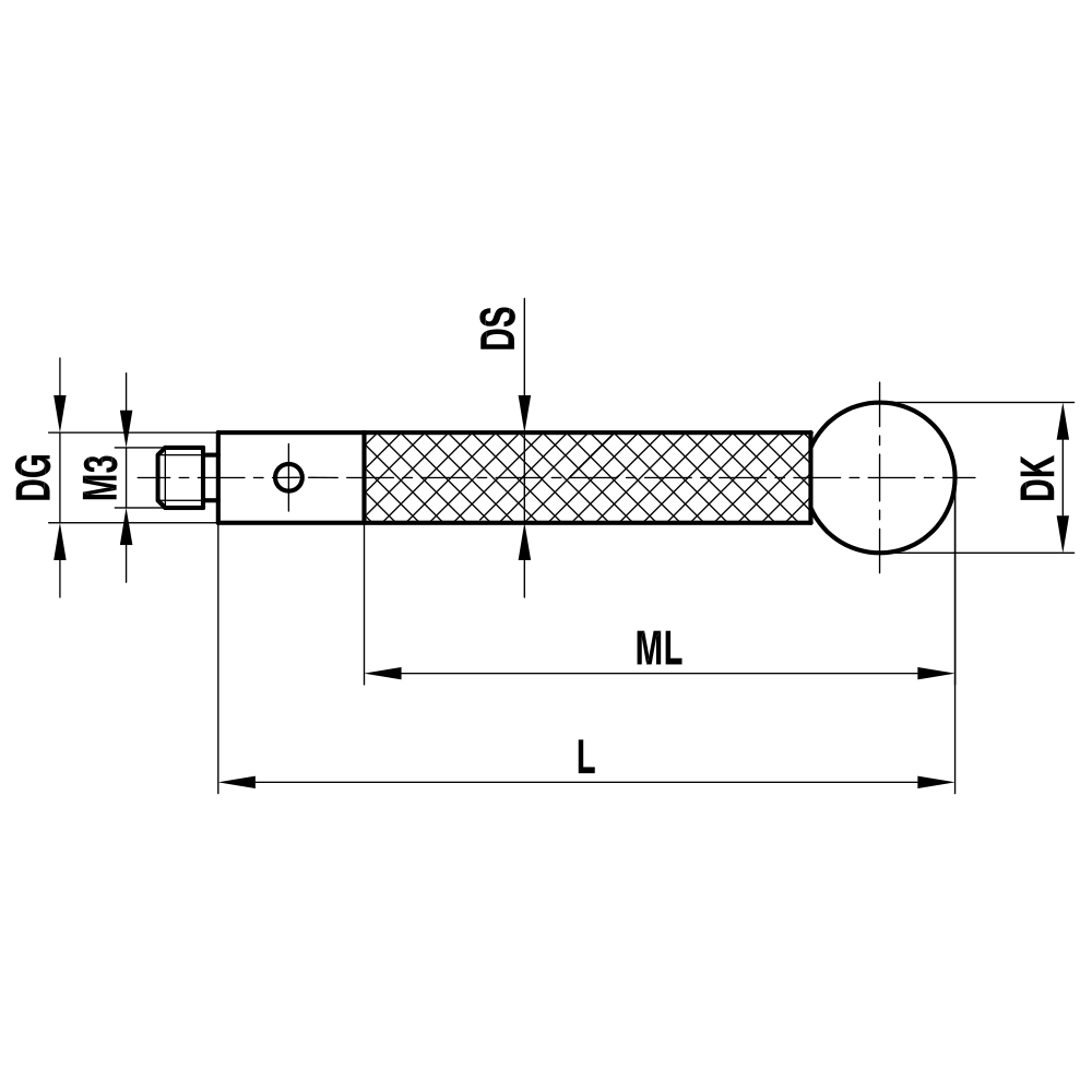 M3 Threaded-stem Scanning Stylus