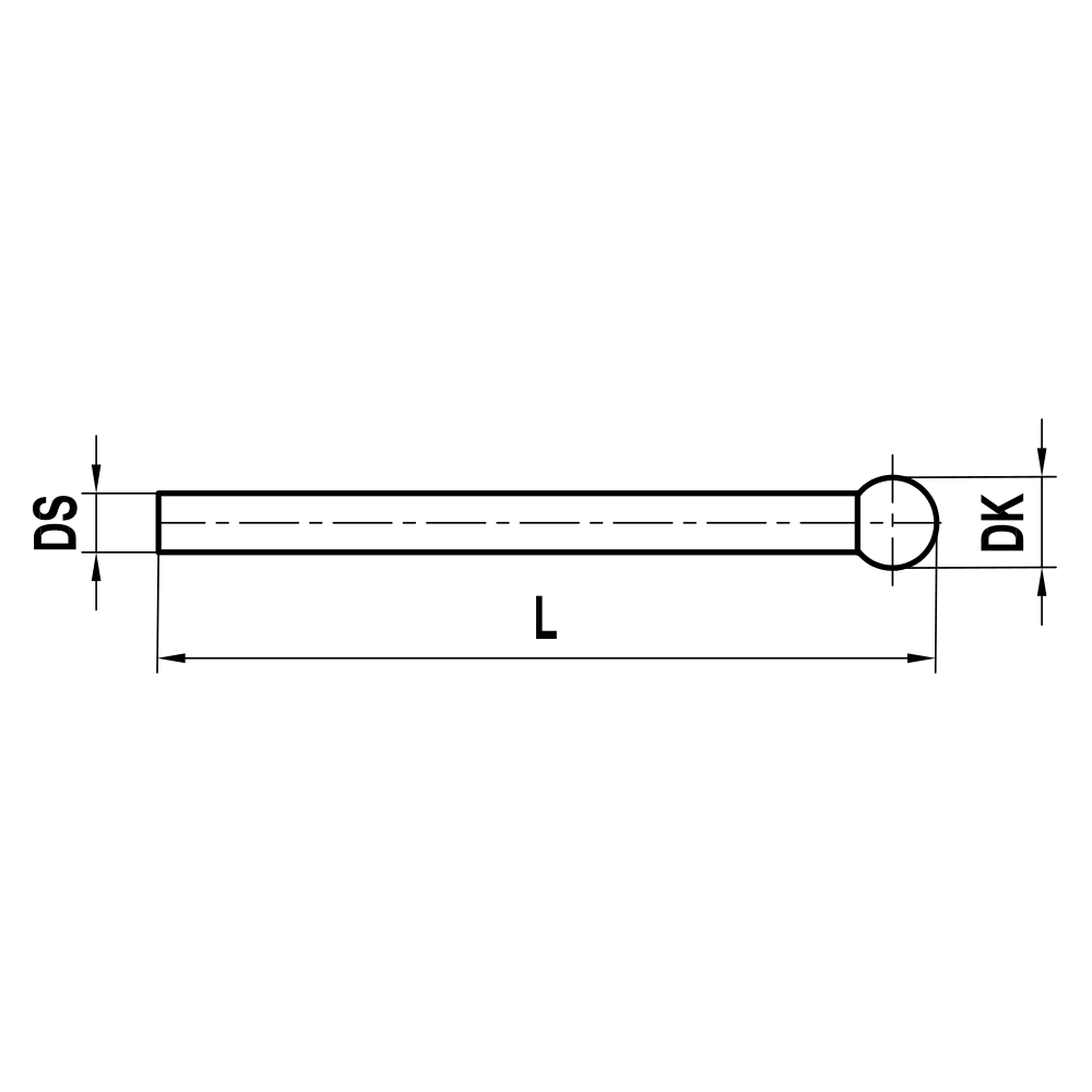 Non-threaded Pin Stylus