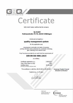 Product quality certificate