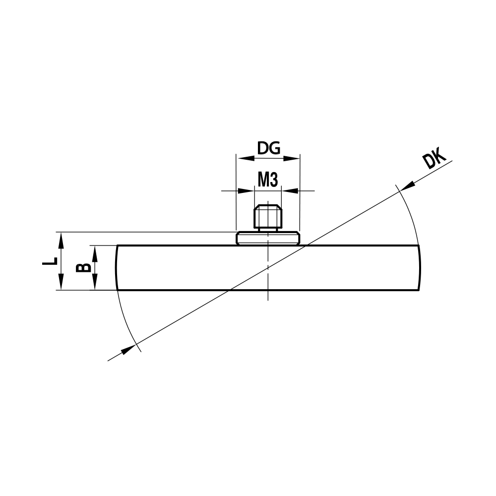 M3 Stub-stem Disk Stylus