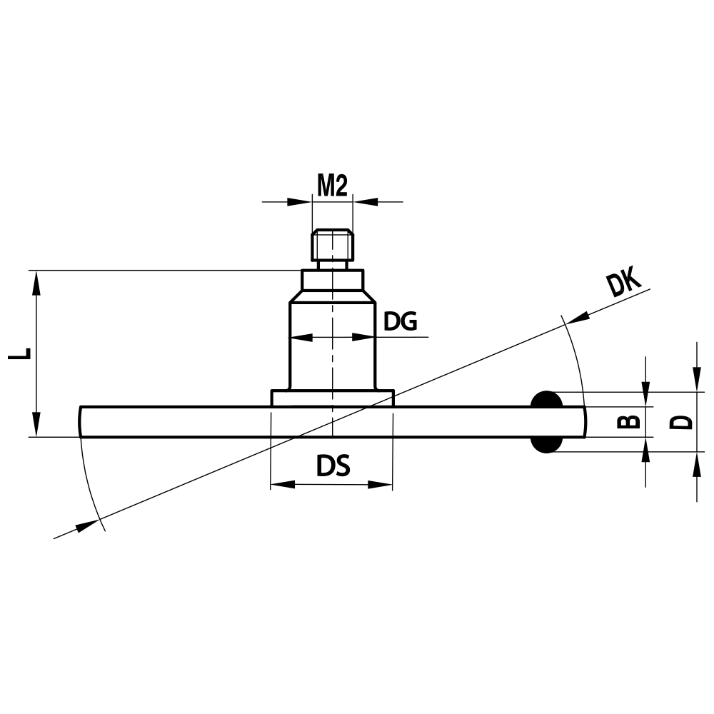 M2 Stub-stem Disk Stylus