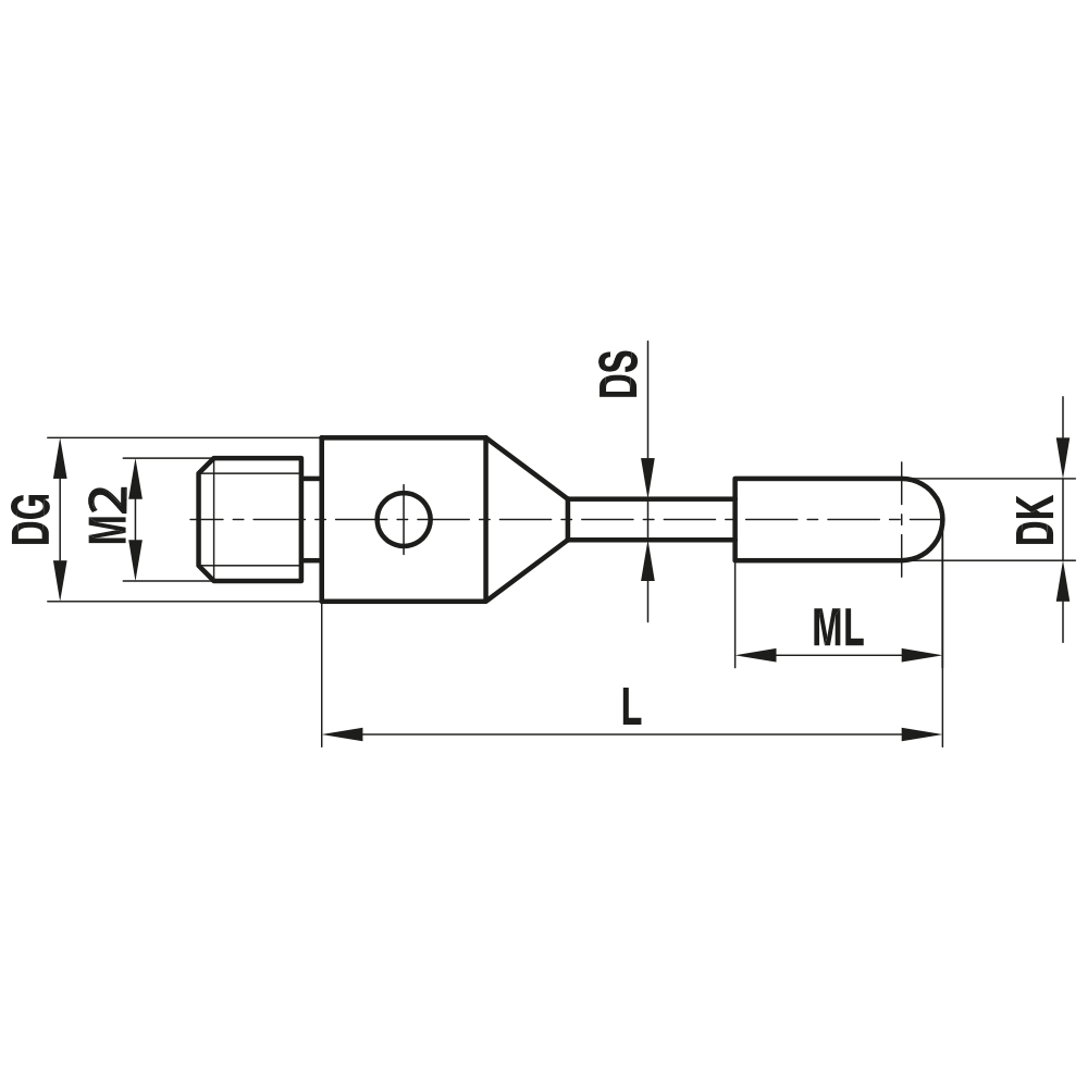 M2 Spherical-tip, Stepped Cylinder Stylus