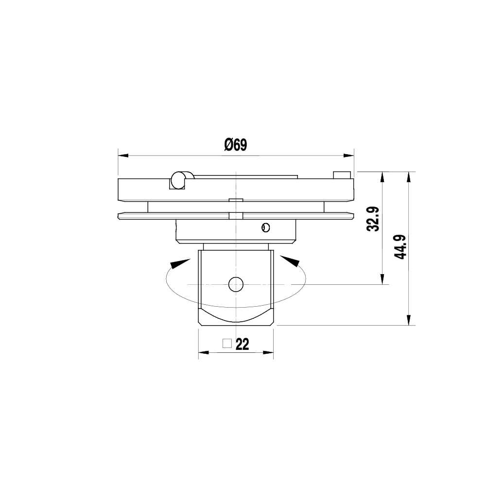 M5 - Rotating Adapter Plate EASY! for Measuring Systems VAST/MT 