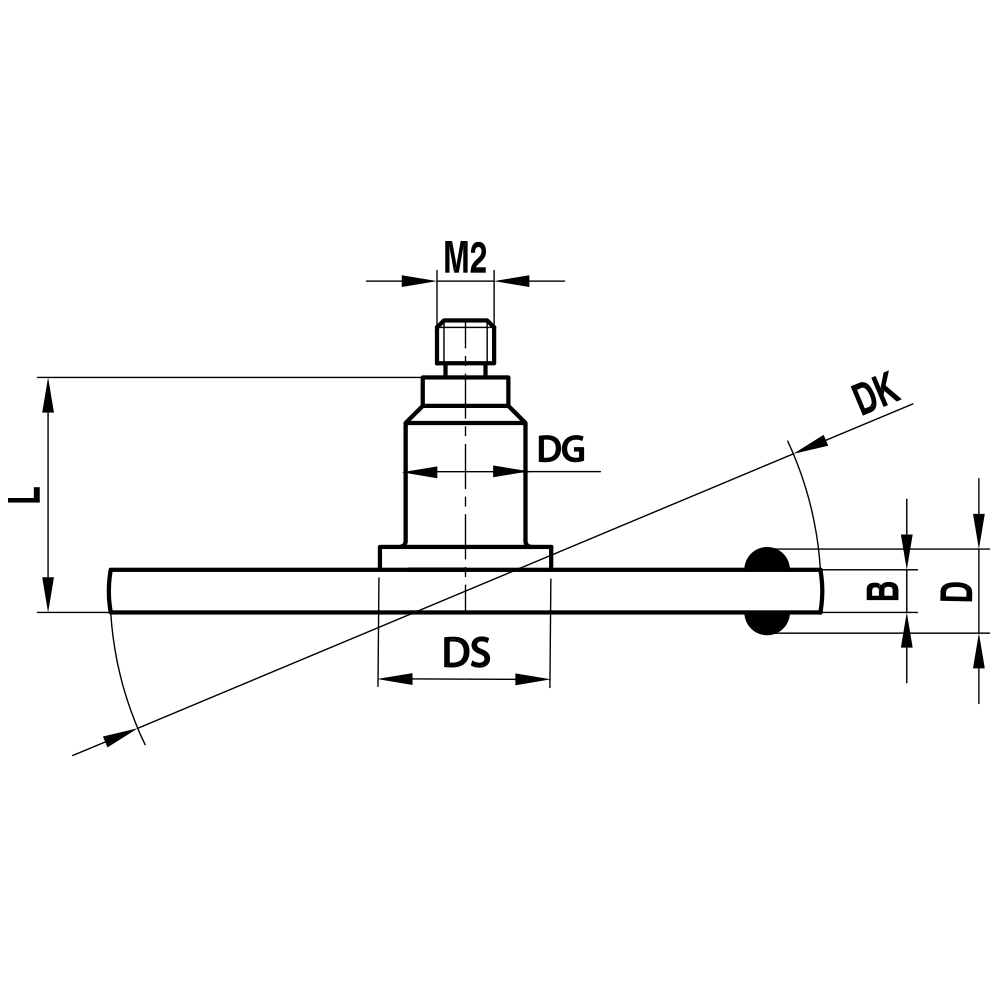 M2 Stub-stem Disk Stylus