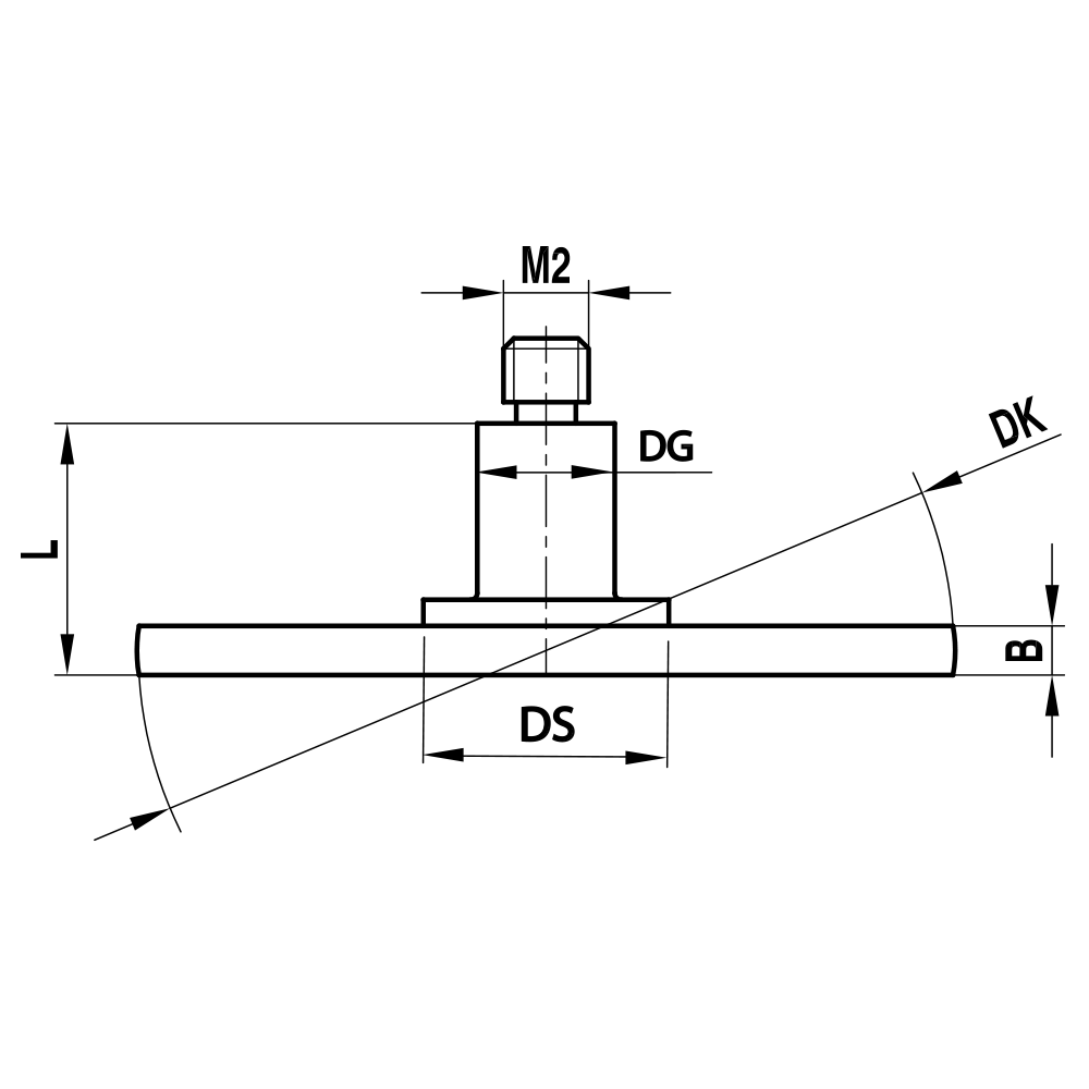 M2 Stub-stem Disk Stylus