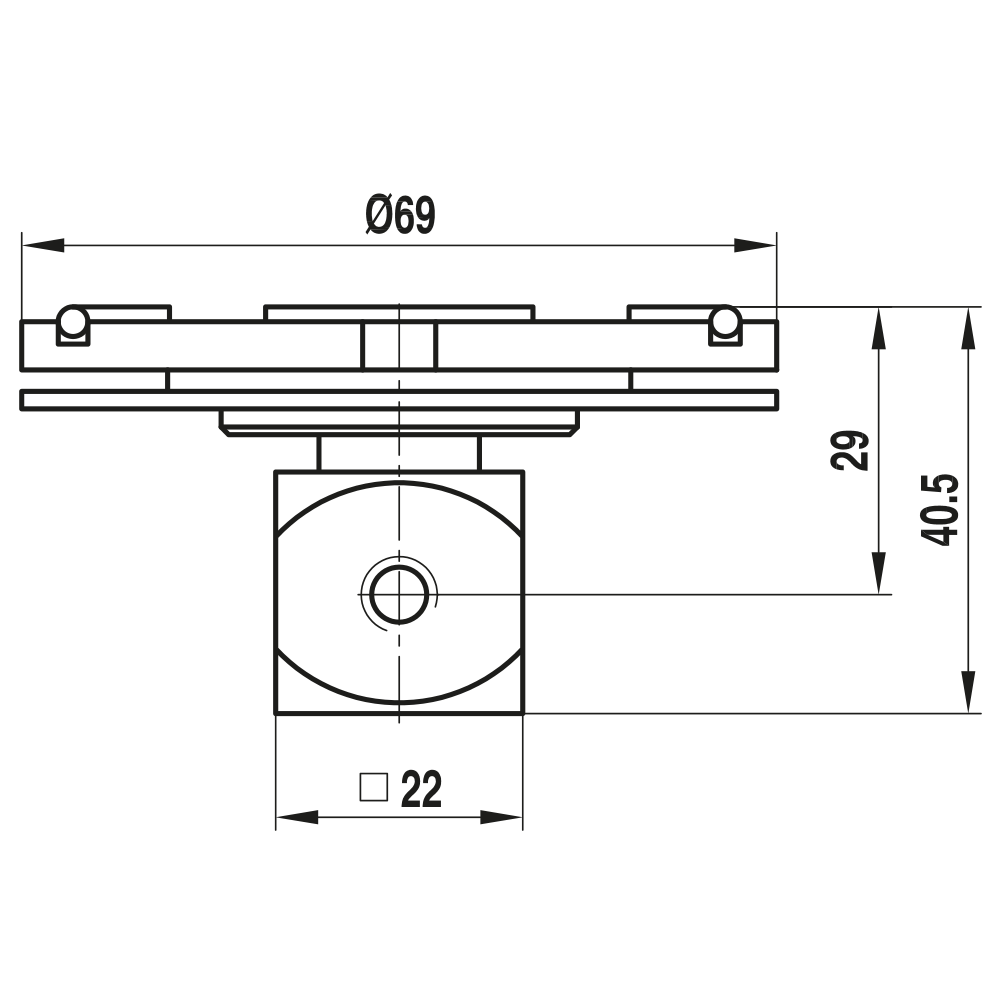 M5 - Adapter Plate for MT Probe Head Prismo (MT) 