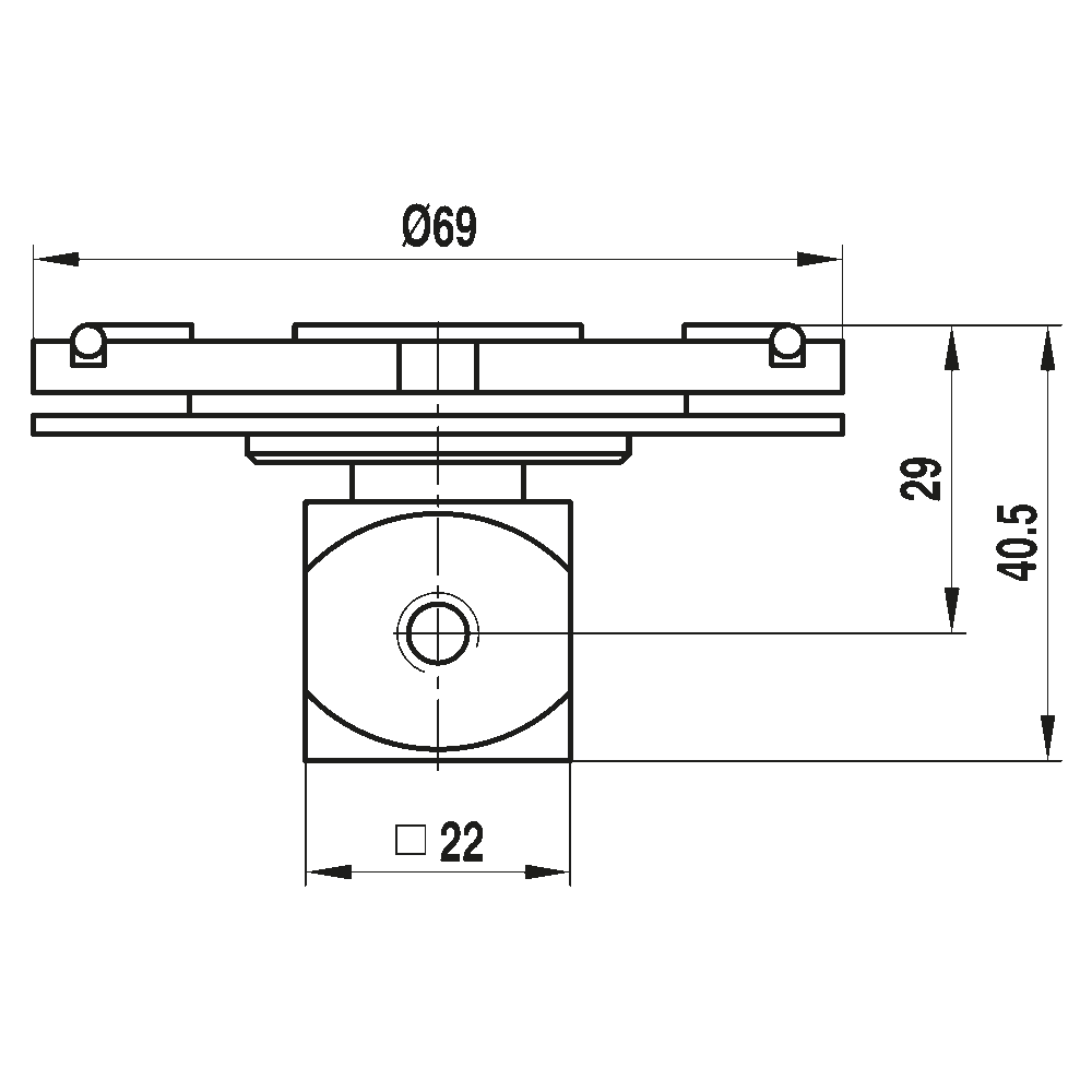 M5 - Adapter Plate for MT Probe Head Prismo (MT) 