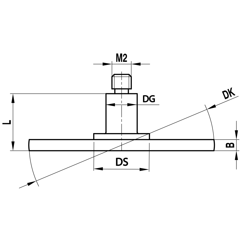 M2 Stub-stem Disk Stylus