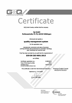 Product quality certificate