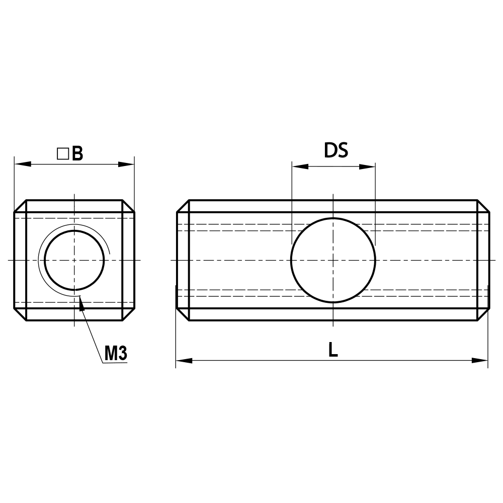 M3 XXT  2-way, Threaded-Stylus Holder Cube  180°