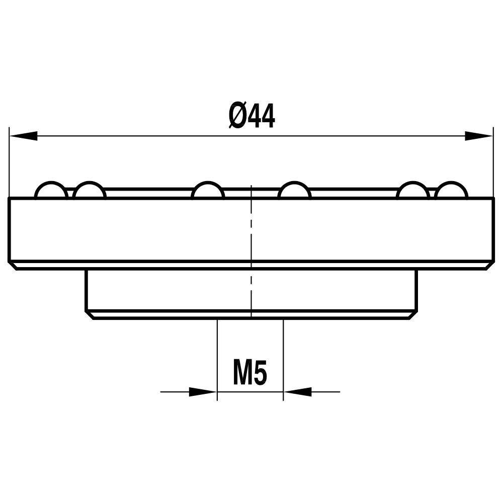 M5 - Adapter Plate for Dynamic Probe Head (ST) 